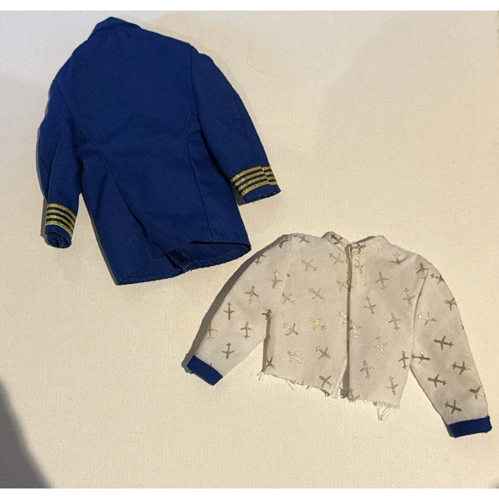 Vintage Mattel Barbie‎ Ken Clothes Airplane Pilot Jumpsuit Modified